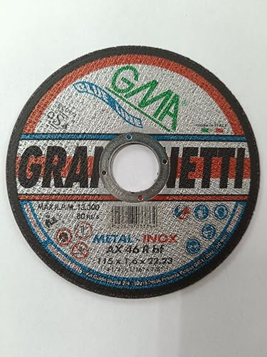 Dischi da taglio ultrasottili piani LINEA BLUE LINE AX46RBF 115x1,6x22,23 GRANDINETTI CONFEZIONE DA 100 PEZZI