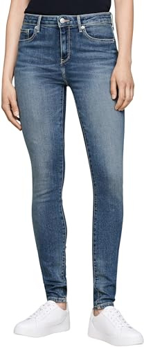 Tommy Hilfiger Donna Jeans Como Skinny Fit, Blu (Pat), 27W/30L