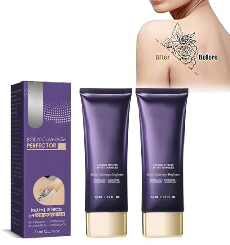 Tattoo Concealer Body Coverage Perfector Tattoo Abdeckung Wasserfeste Foundation Langanhaltend Geeignet für Tattoos, dunkle Flecken, Narben und Unreinheiten