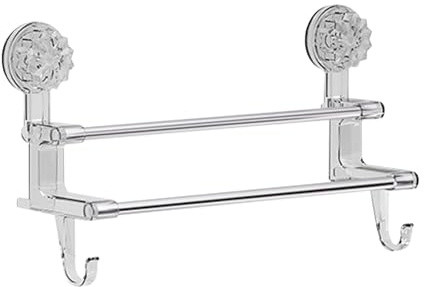 Barre porte-serviettes autocollante - Porte-serviettes monté sur la porte, barre porte-serviettes de salle de bain en acier inoxydable | Barre porte-serviettes à ventouse sous vide, porte-serviettes à