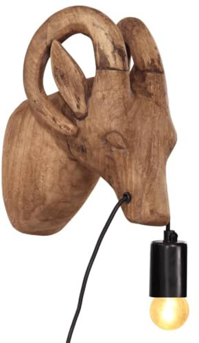 vidaXL Wandleuchte, Wandlampe mit E27-Fassung Tierkopf-Design, Wandspot für Wohnzimmer Esszimmer Büro, Wandstrahler Lampe Leuchte, Industrie-Stil, 25 W E27
