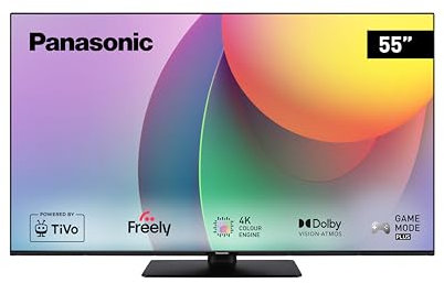 Panasonic TB-55W60AEY, W60 Series 55 inch 4K Ultra HD LED Smart TV, 2024, Freely, TiVo, 4K Colour Engine, Dolby Vision & Atmos, For An Exceptional Visual Experience