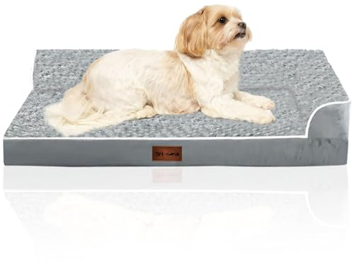 MOMO PET Hundebetten für große Hunde - orthopädische Hundebetten - wasserdichtem Futter - Rutschfester Unterseite - wasserdichtes Hundesofa mit abnehmbarem - waschbarem Bezug (M: 71 x 58 x 17 cm)
