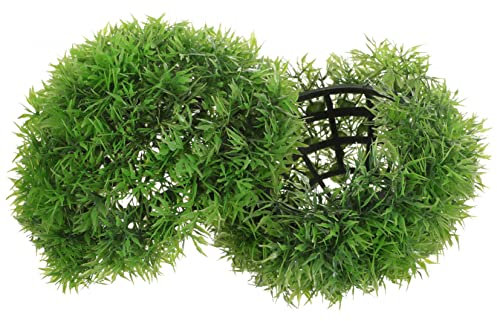 RORPOIR 2St Ball aus Kunstrasen Grasball-Anhänger Buchsbaum Kugel Kunstrasen drinnen Rasenschmuck grüne Kugeln kunstpflanze kunstplflanze Partyzubehör imitierter Grasball Plastik Green