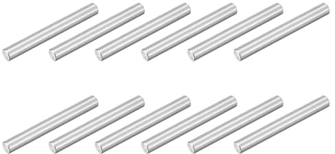 QUARKZMAN 12 Stück M6 x 50mm 304 Edelstahl Zylinderstift, Zylinderstifte für Türen Fenster Holzprodukte Doppelbetten Regale Schranktrennwände Schaftbefestigungen Industrie, Silber