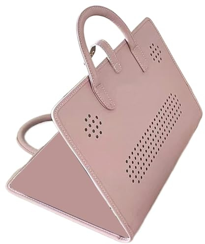 Gomice Pink Laptop Protective Case,PU Leather Laptop Protector Bag Pink With Handle | Waterproof Notebook Carrying Case, Computer Accessory For Work Travel