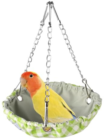 MiOYOOW Nido per Uccelli, Letto per Uccelli da Appendere Impermeabile, Amaca Casetta Altalena per Pappagalli Fringuelli Parrocchetti Canarini e Colibrì