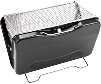 Barbacoa Carbon Para Acampada Grill de carbón portátil, pequeño plegable Barbacoa Grill for 3-5 amantes de la barbacoa al aire libre Patio Patio Backyard Travel Beach Cooking (color: azul) Barbacoa Po