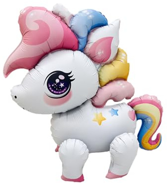 Fesnova Einhorn Folienballon,Einhorn Luftballon,für Einhorn Deko Kindergeburtstag Tiere Mit Beinen,Geburtstagsdeko Schmetterling EinhornMädchen,Dekorationen, Kindergeburtstagsdekorationen