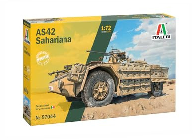 Italeri 97044 1:72 AS 42 Sahariana - Modellbau, Bausatz, Standmodellbau, Basteln, Hobby, Kleben, Plastikbausatz, 1:72, Panzer Bausatz