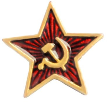 Milisten 4 piezas Broche Mujer Estrella Roja Comunista Pin Hoz Martillo Aleación Decoración Patriótica Joyería Unisex para Ropa Bolso Sombrero