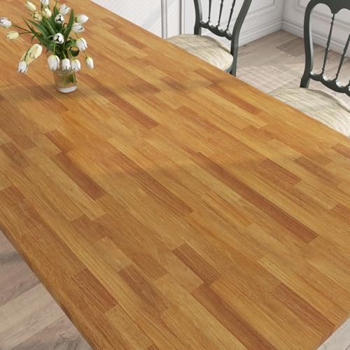 LaCheery Möbelfolie Selbstklebend Holzoptik Hell Küchenfolie Schränke Braun 40cm x 200cm Klebefolie Möbel Vintage Holz Vinyl Arbeitsplatte Folie Küche Wasserdicht Holzfolie Hell für Tisch Badezimmer
