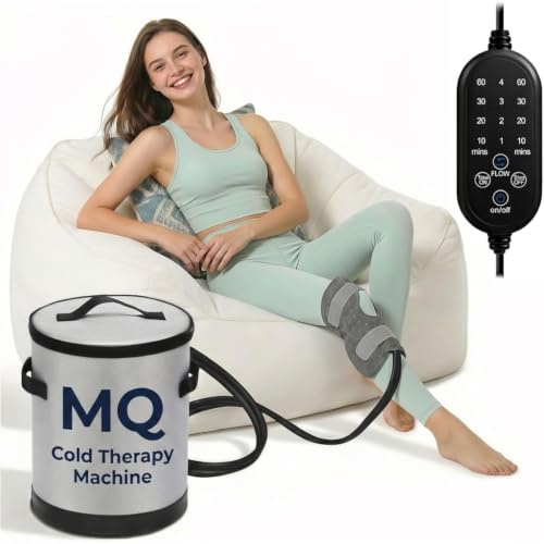 Machine de thérapie par le froid pour genou de 13 l, récupération post-chirurgie, système de circulation d'eau glacée avec télécommande et minuteur, dispositif de cryothérapie post-chirurgie pour