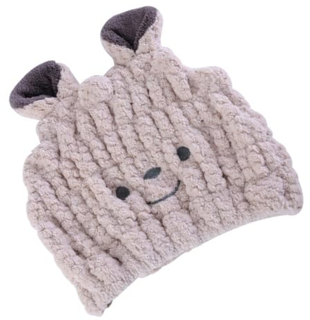 IWOWHERO Absorbent Shower Hat for Newborns and Super Soft Hair Drying Towel Cap Hair Care Gentle Material After Bath