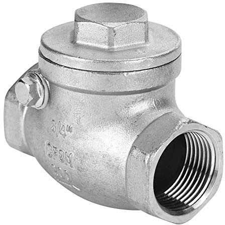 Aolidsive Rückschlagventil 3/4 Zoll Edelstahl DN20 Innengewinde WOG 200PSI für Wasser-Dampf-Öle Hochdruck-Rohrleitungssysteme