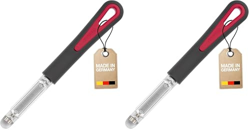 Westmark 6046RT60 Eplucheur de tomates et de kiwis Retro-Tomfix en PP/TPE/Aluminium, Noir/Argent, 18,5 x 2,2 x 1,8 cm (Lot de 2)