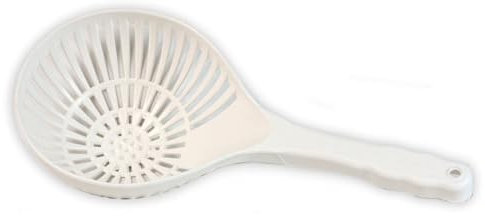 Ecoplast | Colagnocchi in Plastica, Scolapasta con Manico, Bianco o Blu, 37,7x16,5x8, Made in Italy