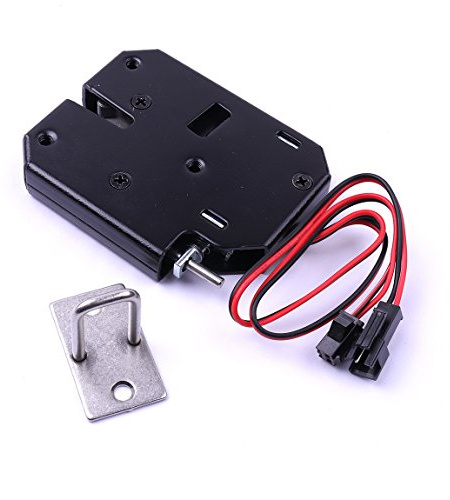 ATOPLEE Elektronisches Schrankschloss, 1 Stück DC 12V 2A Karbonstahl-Magnetverschluss für Schrank, Schubladen, Schließfach (73 x 58 x 13 mm)