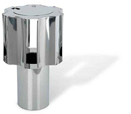 Stainless Steel Stove Pipe Cowl 100mm Chimney Liner Cover Rain Protector Ducting Tube Cap Ducting Wood Burner Pot Szenard (100mm)