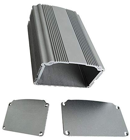 Powertool Aluminium-Projekt-Box, Aluminium Instrument Elektrische Projekt-Box Elektronisches Gehäuse DIY für Leiterplatte, silber
