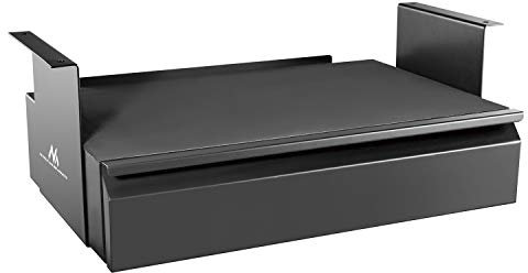 Maclean Untertisch-Schublade mit Regal | Praktische Halterung für den Unterbau | Max. 5 kg Belastung | Optimiert Platz unter dem Schreibtisch | Hängeschublade für einfachen Zugriff | MC-875