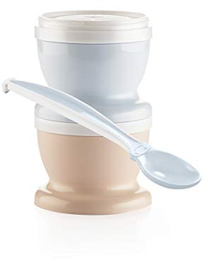 THERMOBABY 2 Petits Pots + 1 Cuillère Douce - Pratique - Mâlin - Fleur Bleue