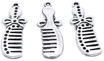 EU8H6G Haarkamm, Antik-Silber silberfarben antik-optik