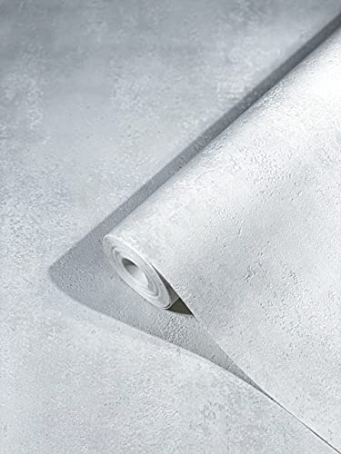 marburg Tapete weiß Betonoptik HAILEY für Wohnzimmer, Schlafzimmer oder Küche Made in Germany 10,05m x 0,53m Premium Vliestapete 82248