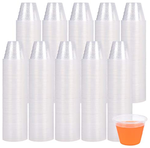 Disposable, Graduated, Plastic Medicine Cups - Bulk Set (500), 1 Ounce Cups with Volume, Dosage Measure-for Mixed Pills, Liquid Medication Measuring, DIY Arts & Crafts/Mixes, Mouthwash