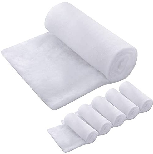 Shappy 6 Pezzi Coperta di Neve Finta Coperta di Neve di Natale Coperta di Neve Arrotolata Bianca Decorazioni per Feste Coperta di Neve Artificiale di Natale Bianca Morbide (39 x 9 Pollici)