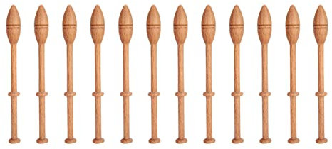 Holz Nähen Robbin 12Pcs Holzspulen Spulen Vintage Französisch Handwerk Handwerk Gedreht Holz Weberei Werkzeuge