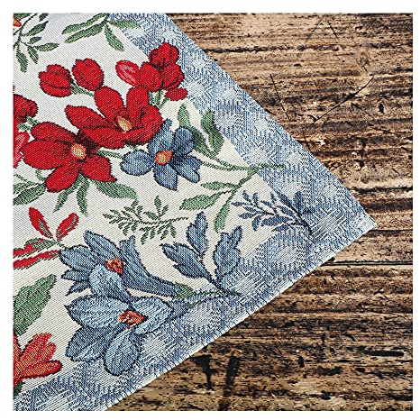 Centrotavola Tovaglia Runner Rettangolare 33x47 cm in Tessuto Gobelin Jacquard Elegante Moderno Design Originale Made in Italy - Elsa