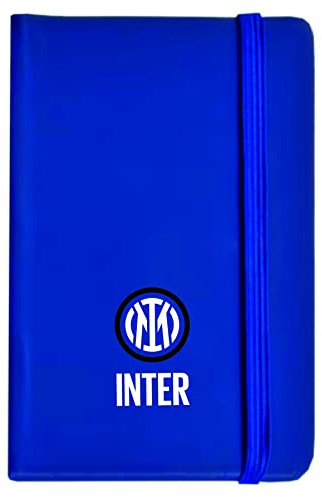 Inter Taccuino a Righe, Copertina Rigida, Chiusura ad Elastico, Formato Large 15x 21 cm, Colore Blu