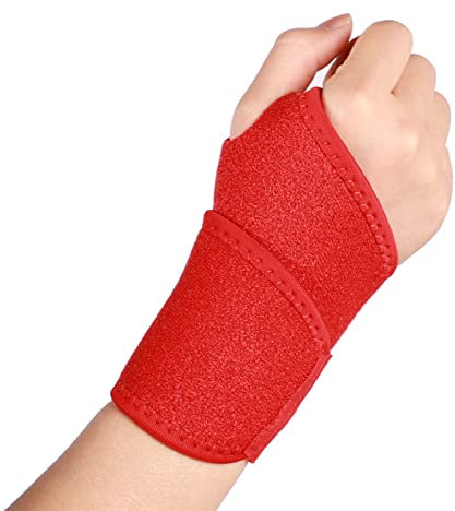 Muñequera Ajustable Muñequera Tendinitis Muñequera Metacarpiana Túnel Carpiano Muñequera de Compresión Hombre y Mujer Para artriti, tendinitis, Recuperación de Lesiones 1 piezas (rojo)