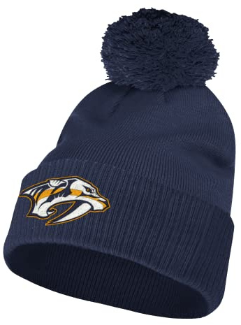 adidas NHL-Bommelmütze mit Bündchen, NHL Teams (Nashville Predators, dunkelblau)