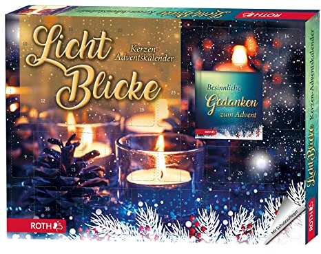 Kerzen-Adventskalender Lichtblicke: 24 x Kerzenschein im Advent und Sprüche-Buch