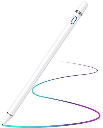 TECHGEAR wiederaufladbarer Active Touch Pencil, hochpräziser, empfindlicher kapazitiver Stylus Stift, kompatibel mit iOS, Android, iPad, iPhone, Samsung, Lenovo Tablet und Anderen Touchscreen-Geräten