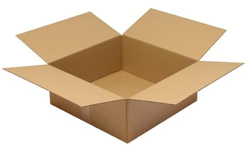 DENIOS Wellpapp-Faltkarton 1-wellig, Innenmaß 500 x 500 x 200 mm, Qualität 1.30C