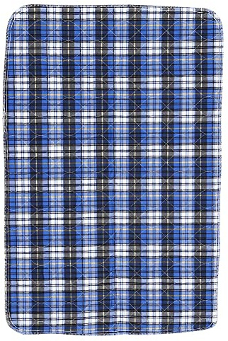 Saugfähige Unterlage, Waschbare Sitzunterlage, 3 Farben, Wiederverwendbar, Waschbare Unterlage, Eine Saugfähige Unterlage Für Inkontinenzunterlage, 3 Schichten(Blau kariert)
