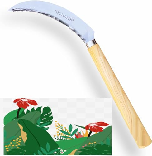 KEAAN Grass Hoe Weeding Tools for Garden Hand Tool Weed Removal Tool - Stainless Steel Blade Very Sharp