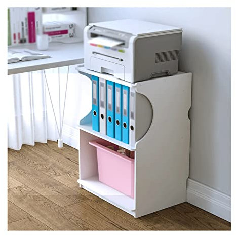HEXEH Druckerständer Druckerständer Home Stock-stehender Drucker-Regal-Büro DREI-Tier-Datei-Speicher-Regal-Desktop-Bücher Speicherregal Schreibtischdrucker