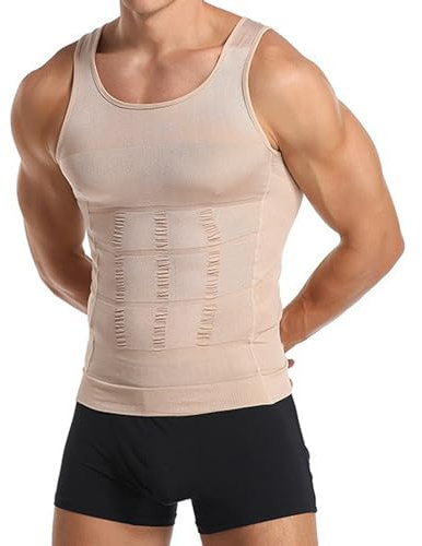PHCOMRICH Schlankheits-Tanktop Herren, Kompressionsshirt figurformend, enges Unterhemd L