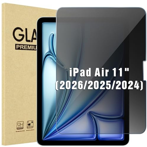 ProCase Sichtschutz Schutzfolie für iPad Air 11 Zoll M4 2026/M3 2025/M2 2024, Folie Displayschutz Blickschutz Privacy Schutzglas Anti-Spy Screen Protector Privat Blickschutzfolie- 1 Stück