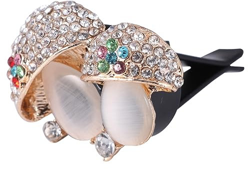 JECOMPRIS Fashion Rhinestone Auto Parfüm Clip Aromatherapie Diffuser Für Lüftung Glitzernde Deko Mit Duftbaumwolle Für Auto Büro Zuhause Bad Reise