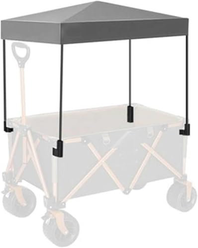MVXBICIA Folding Wagon Canopy Attachment - Portable Outdoor Trolley Cart Awning Cover for Garden and Beach Use