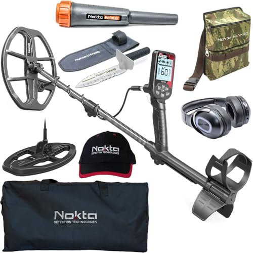 Nokta Triple Score 3 Metalldetektor Pro Sparangebot mit gratis Zubehör, Profi Metallsuchgerät, Wasserdicht bis 5 m