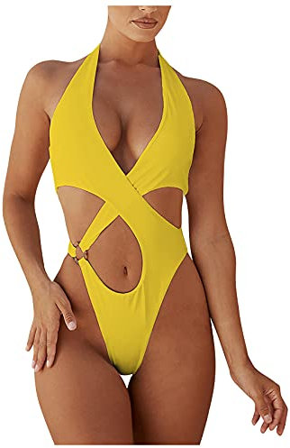 Generisch Badeanzug Frauen Badeanzug Damen 48 Damen schwarz Triangel Bikini Bikinihose Bikinioberteile für Frauen meerjungfrauenflosse mädchen mit bügel Cup e