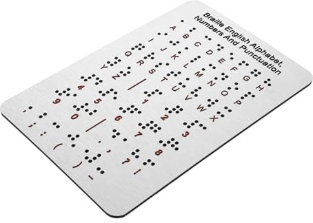 YARNOW Strumento Rilievo Non e Ragazza Educativo Vedenti per Ragazzo con Acciaio Lavagna Braille in Punti Inossidabile Principianti Uso Domestico e Didattico