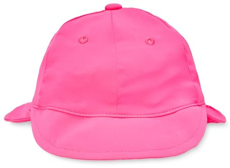 Amazon Essentials Unisex Babies' Adjustable Swim Sun Hat with Neck Flap UPF 50, Hot Pink, Medium ( 12-24 Months )