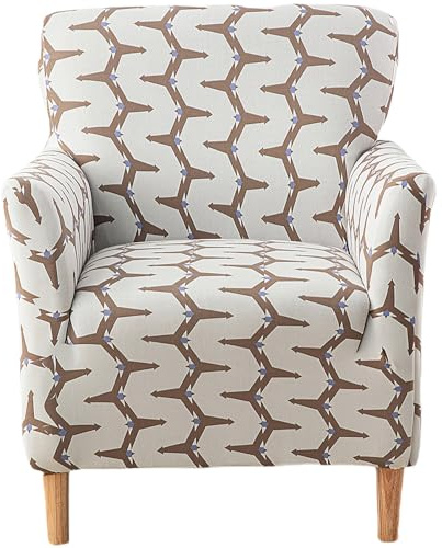 Ausing Housses de fauteuil avec accoudoirs douces imprimées géométriques abstraites Housses de canapé Banquet Café Décor moderne